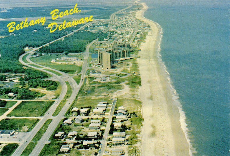 Bethany Beach postcard, showing the MBA in the foreground. From the mid to late 1970's? Credit: Unknown